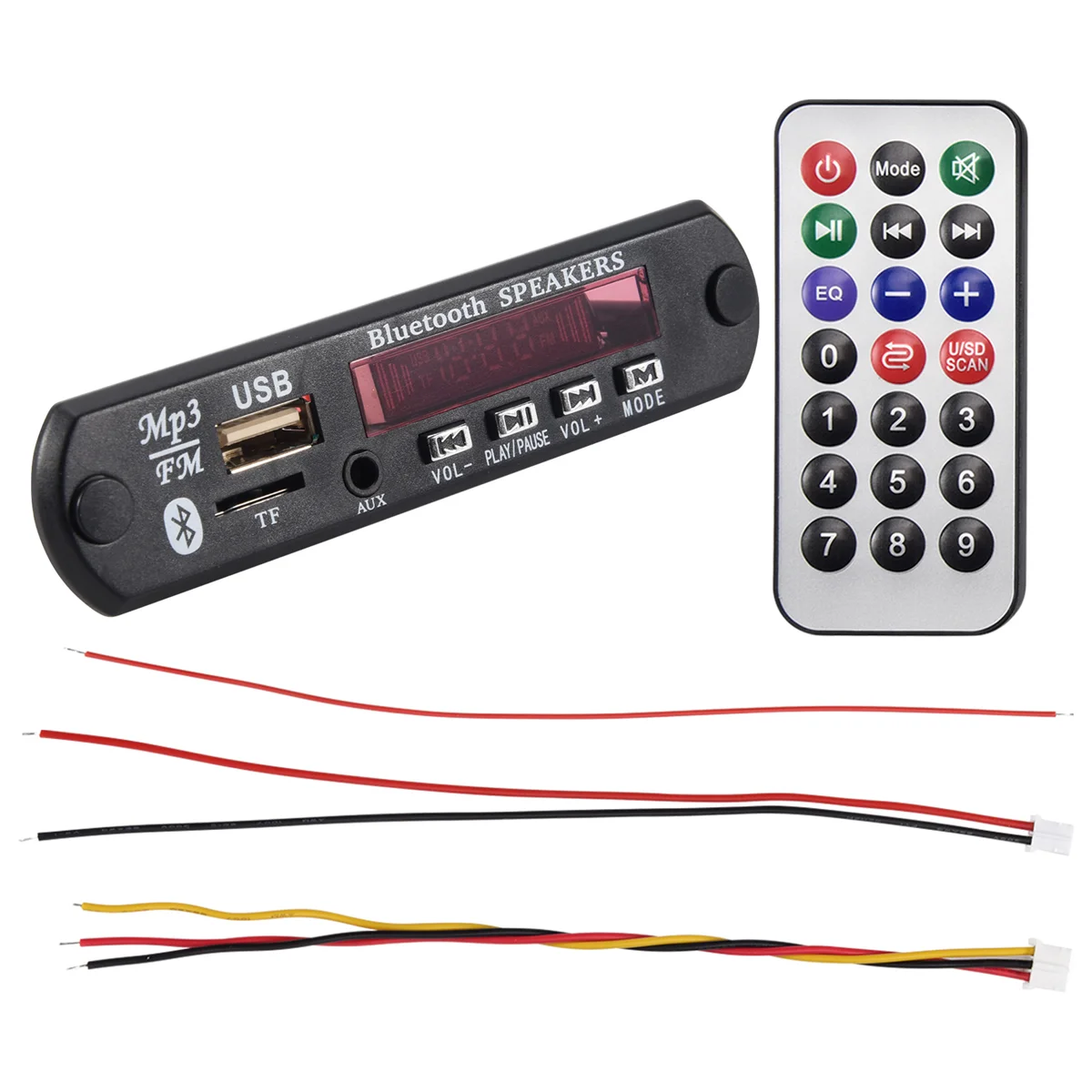 Плата mp3-декодера с Bluetooth 5 0 В 12 постоянного тока модуль автомобильного FM-радио
