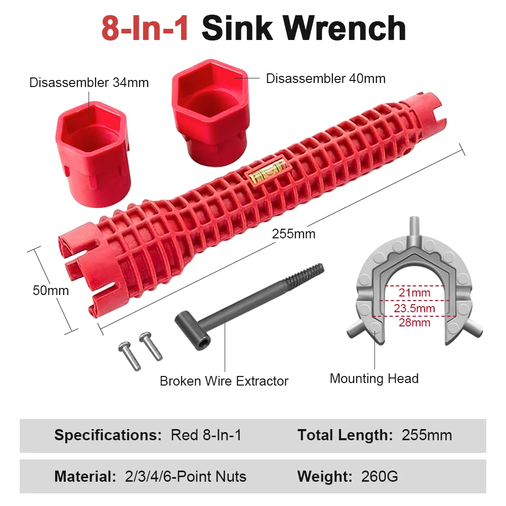 5/8 в 1 гаечный ключ для раковины смеситель сантехнические инструменты