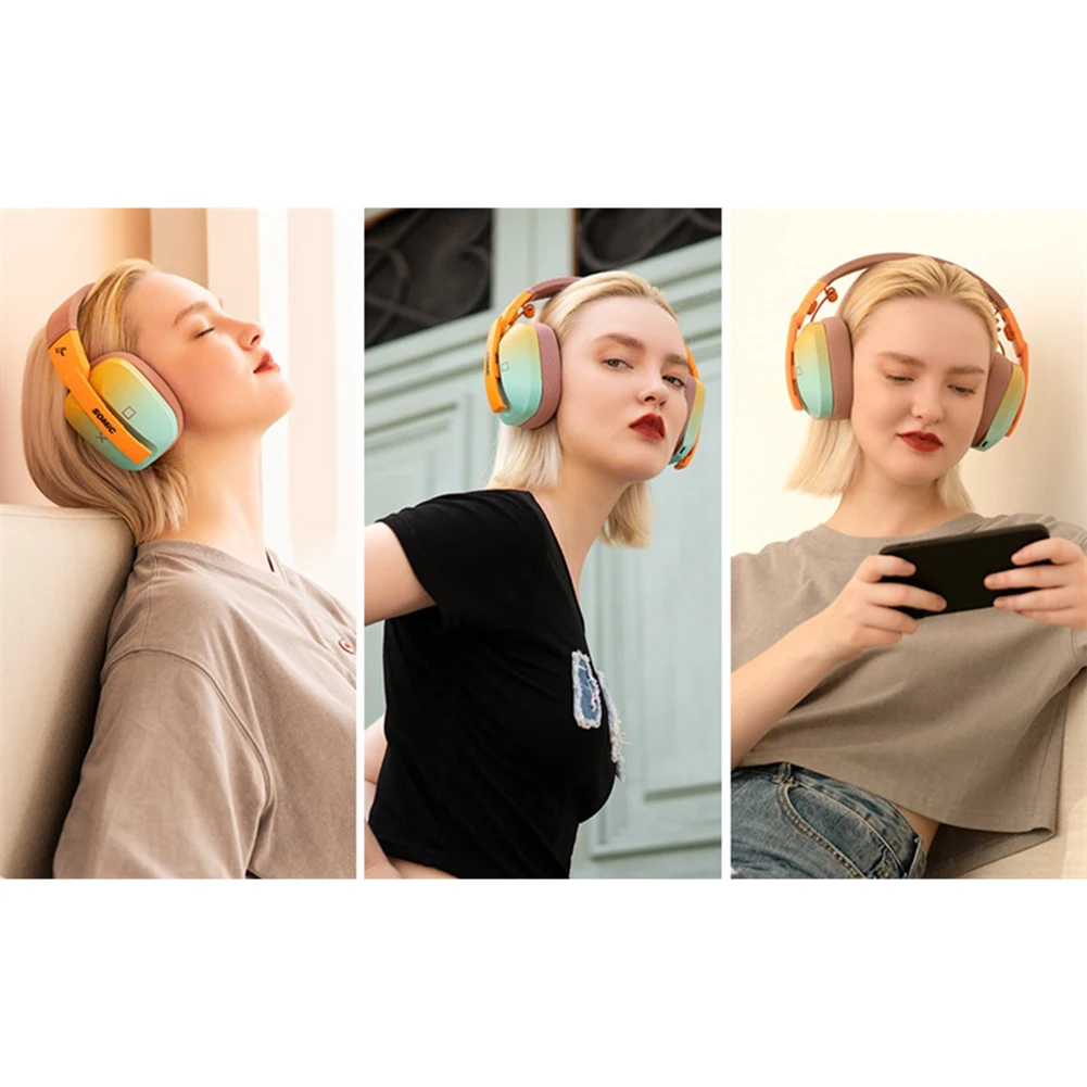 

Wireless Headphones 3 Modes Connection Wireless Gaming Earphones with Microphone Bluetooth-compatible 2 Sound Effects