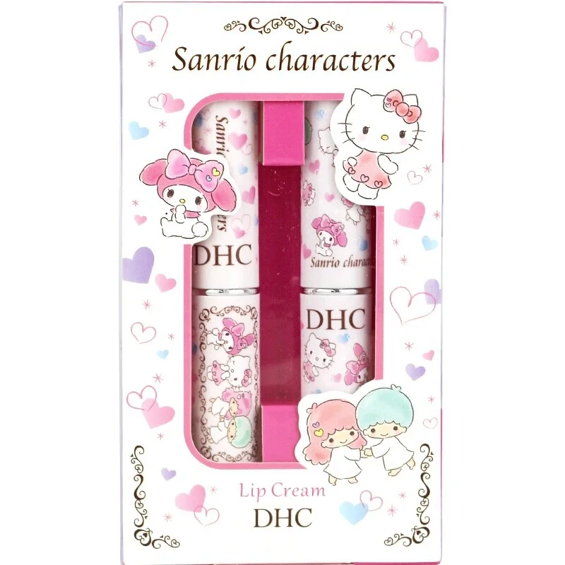 

Kawaii Sanrioed Hello Kitty limited edition olive lip balm two piece set cosplay cosmetics send girlfriend birthday present