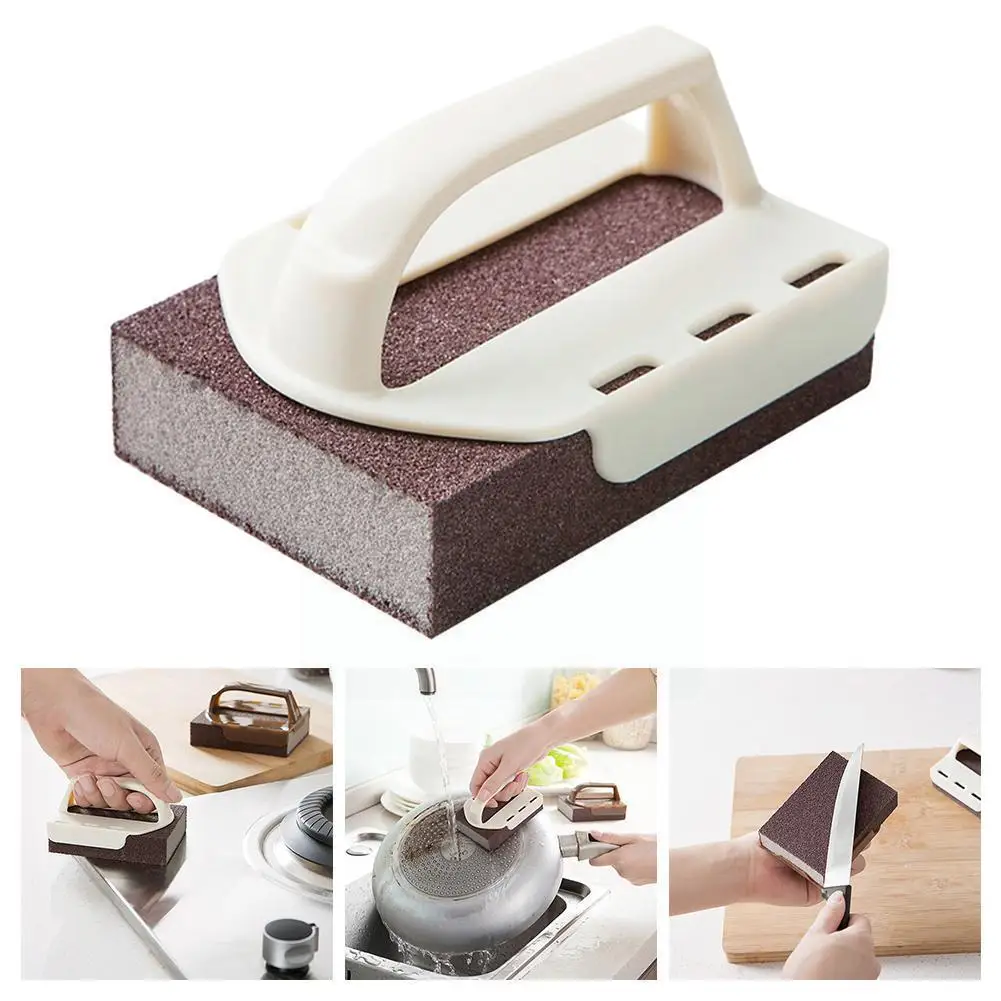 

Magic Carborundum Sponge Melamine Emery Rust Remover Descaling Rubbing Pan Gadget Brush Kitchen U0f0