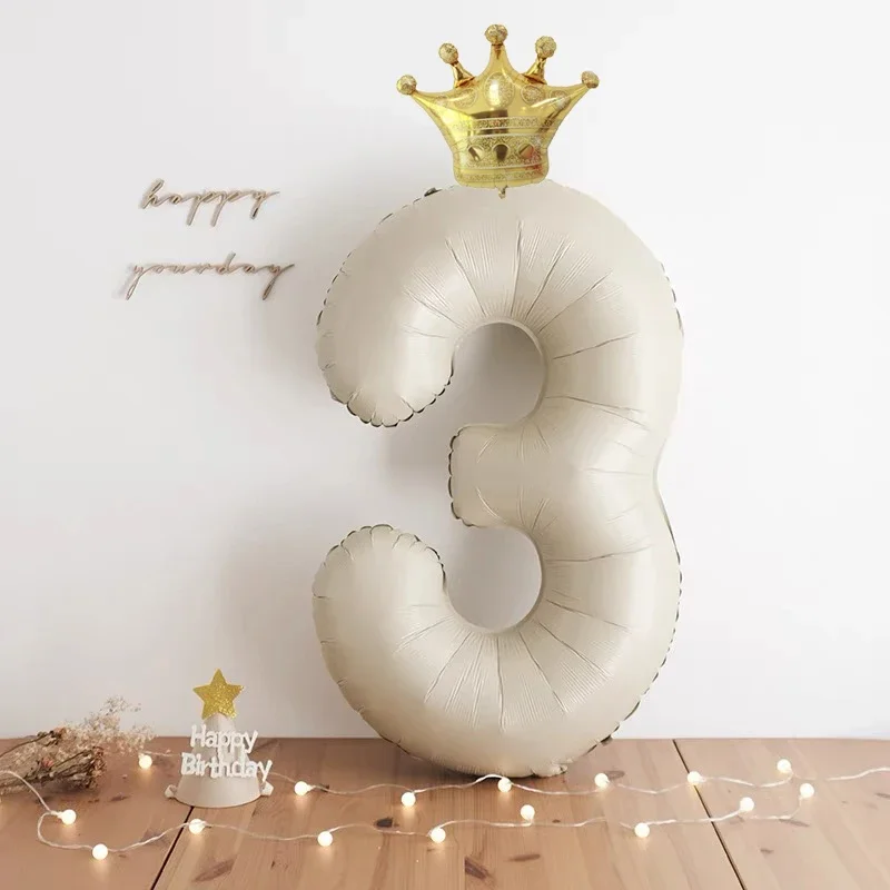 Шары воздушные из фольги в виде цифр с короной, 40 дюймов | AliExpress