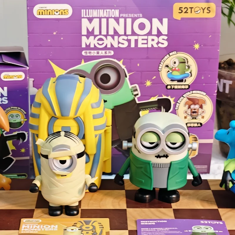 Фото Набор из 6 подвижных фигурок-миньонов 52toys в слепых коробках, игрушки по мотивам Universal Studios, подарок для детей и коллекционеров №1