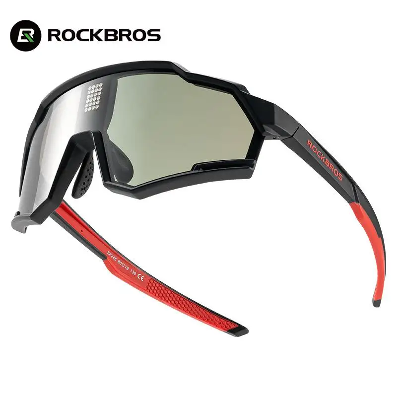 

Rockbros official Cycling Glasses Photochromic Polarized UV400 Protection Smart Electronic Chip Rapid Color Change Goggles