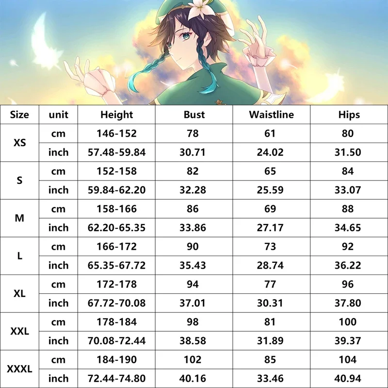 Genshin Impact Venti Косплей Костюм Аниме Барбатос Платья Плащ Хэллоуин Униформа Игра Wendi