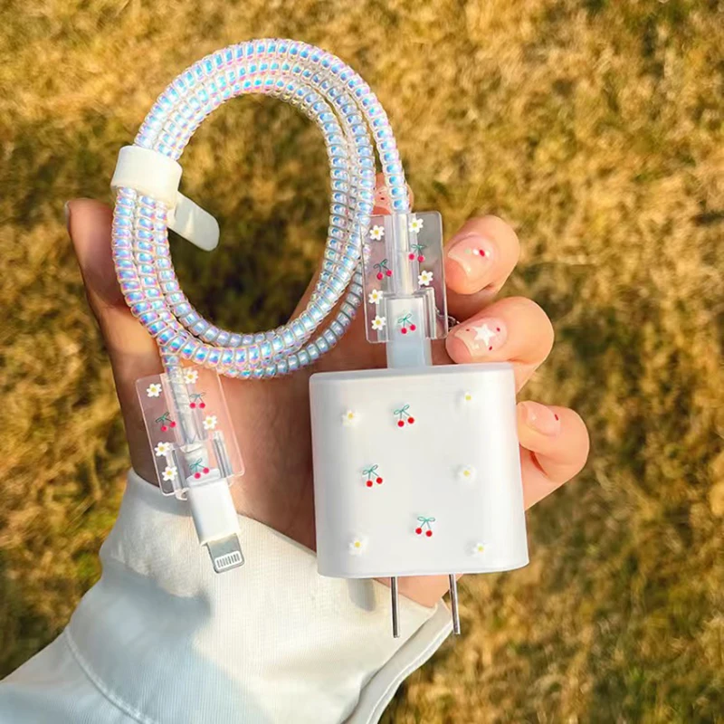 Защитный чехол для зарядного устройства IPhone спиральная намотка с защитой от