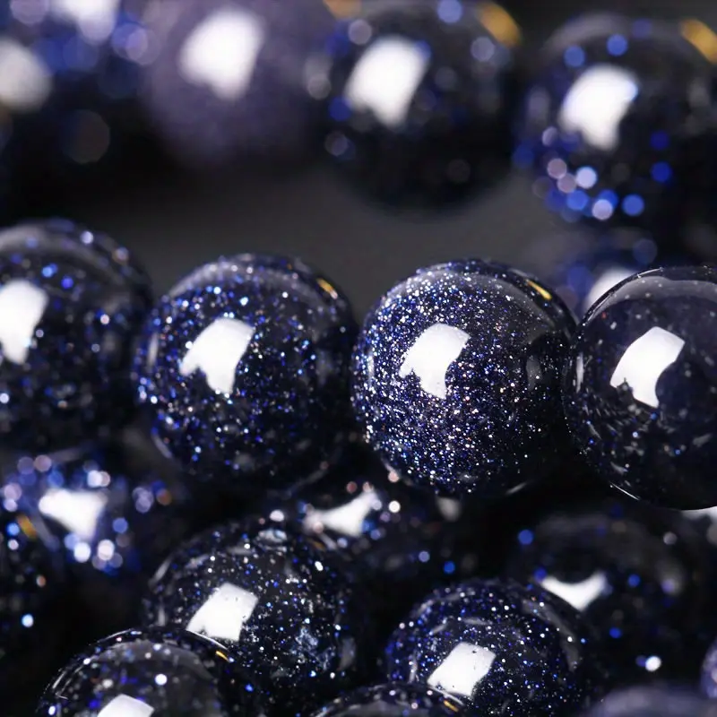 A++ Naturalny złoty piaskowiec i niebieski piaskowiec oraz zielony piaskowiec Luźne koraliki do tworzenia biżuterii Bransoletka Hurtownia DIY Accessori