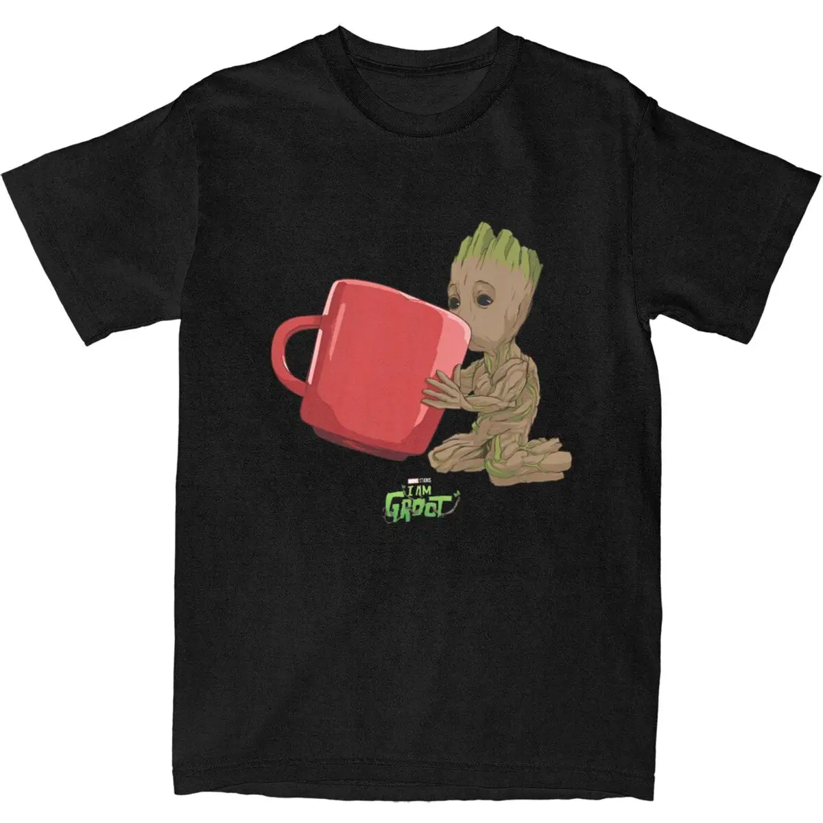 Футболка Marvel I Am Groot Big Red Mug Популярные футболки с коротким рукавом Классическая