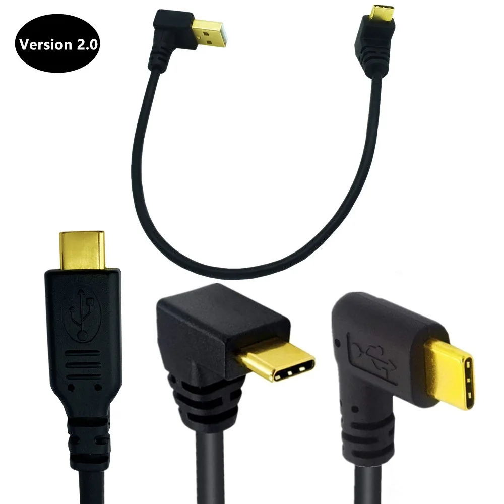 Suitable for LeTV 1S charging cable gold-plated Type-C data cable bend 90 degree elbow USB AM adapter cable data transmission