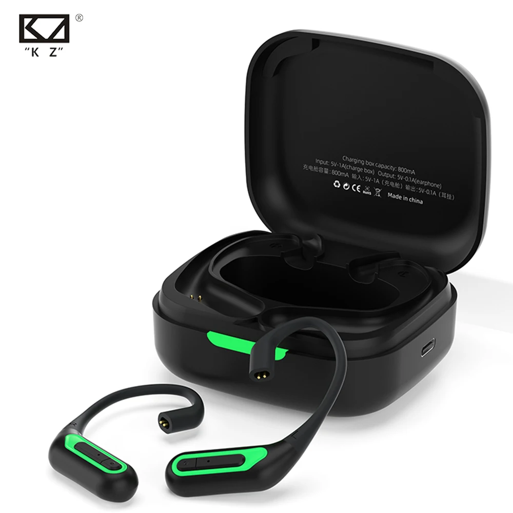 

KZ AZ10 Bluetooth 5.2 Wireless Ear Hook Earphones Upgrade Cable HiFi Sport Noice Cancelling Game Earplug Line With Charging Case