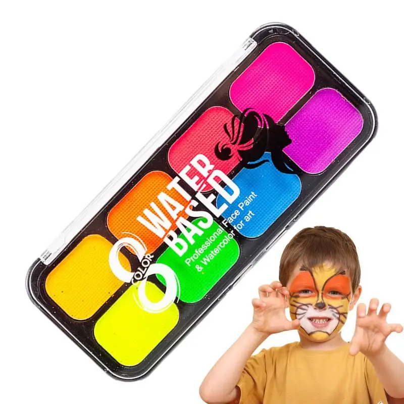 

Краска для лица безопасная Водорастворимая краска для лица краска для тела товары для Хэллоуина 8 цветов краска для макияжа для промо-вечеринок