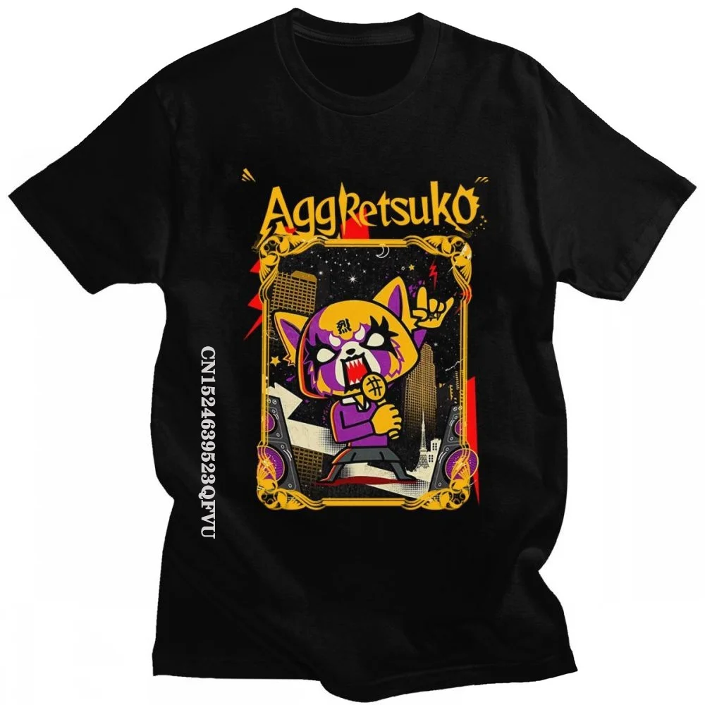 

Funny Aggressive Retsuko Tshirts Men's Women Mend Japanese Manga Aggretsuko Printed Tee Tops Cotton Regular Fit T Shirt Harajuku
