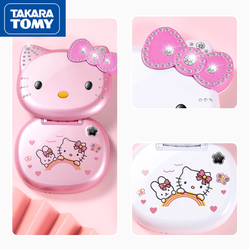 Милый мини-телефон TAKARA TOMY Hello Kitty Girl четырехдиапазонный раскладной мультяшный