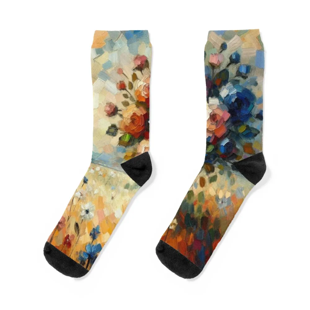 Носки Salvador Dali с цветами идеи подарков на день Святого Валентина компрессионные