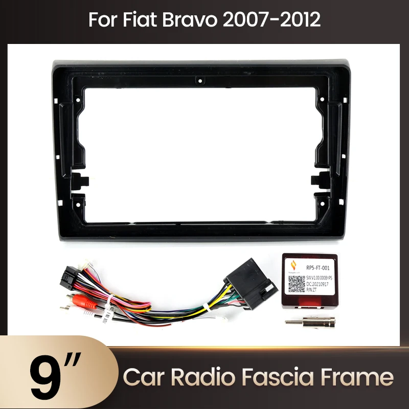 

TomoStrong 9 inch Car Radio Framework Kit Installation Bezel Frame for Fiat Bravo 2007-2012 Auto Audio Dash Panel Fascia