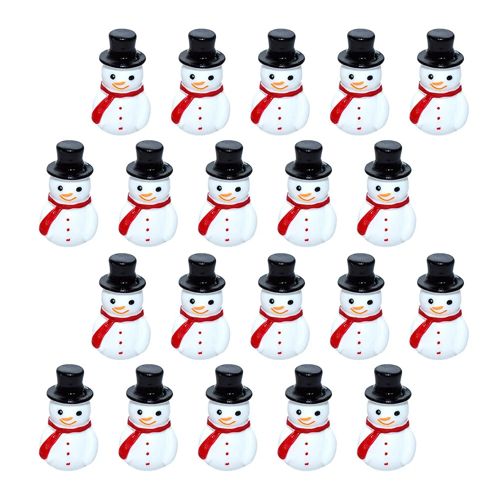 

20pcs Christmas Miniature Snowman Mini Figurines Ornaments DIY Snowman Craft