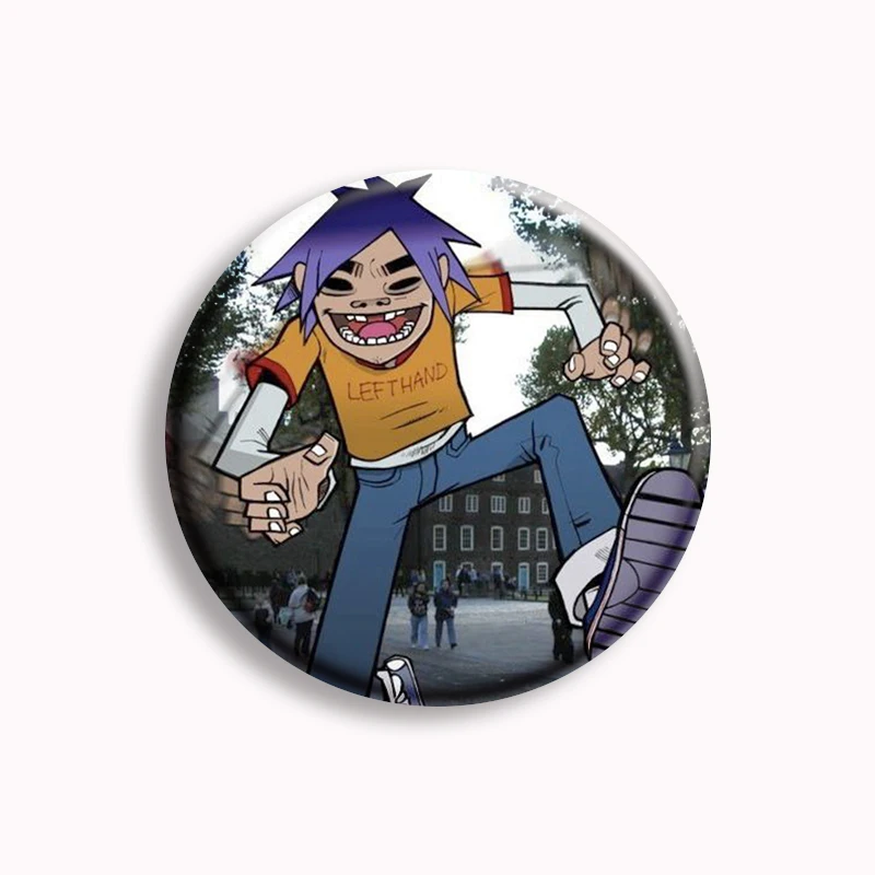 Фото Gorillaz Rock Band аниме мягкая кнопка булавка креативная лодка музыка мультфильм эстетическая брошь значок сумка аксессуары Декор фанаты собирать №2