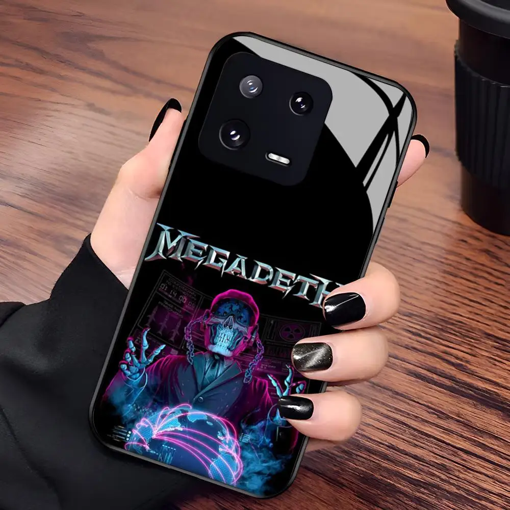 Классический чехол для телефона Heavy Metal Rock Band Megadeths-S для Xiaomi 17 15 14 13 12 Mi 11 X T Ultra Pro Lite 5G, черный стеклянный чехол (art.: 3920dbbe6ec01) - 3920dbbe6ec01