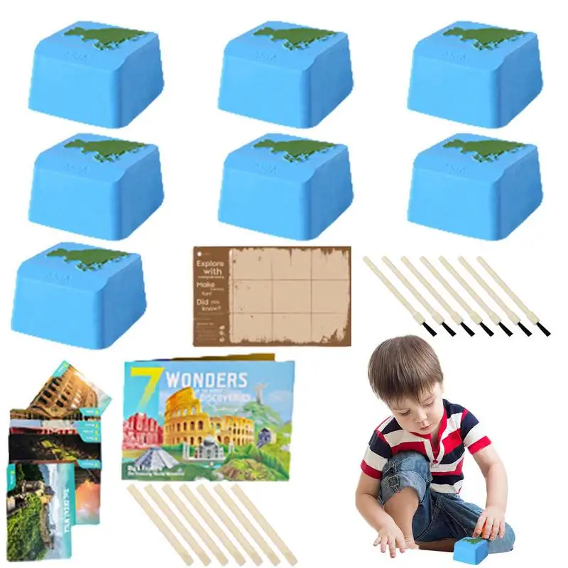 

Kid Digging Set Ancient Building Toy Set Montessori Archaeological Excavation Continents Block Science Toy Kids Educational Toys