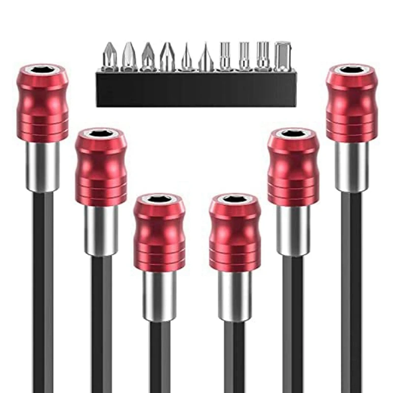 

Drill Bit Extension,1/4Inch Hex Shank Magnetic Bit Extender Power Screwdriver Extension Quick Release Drill Holder Tool