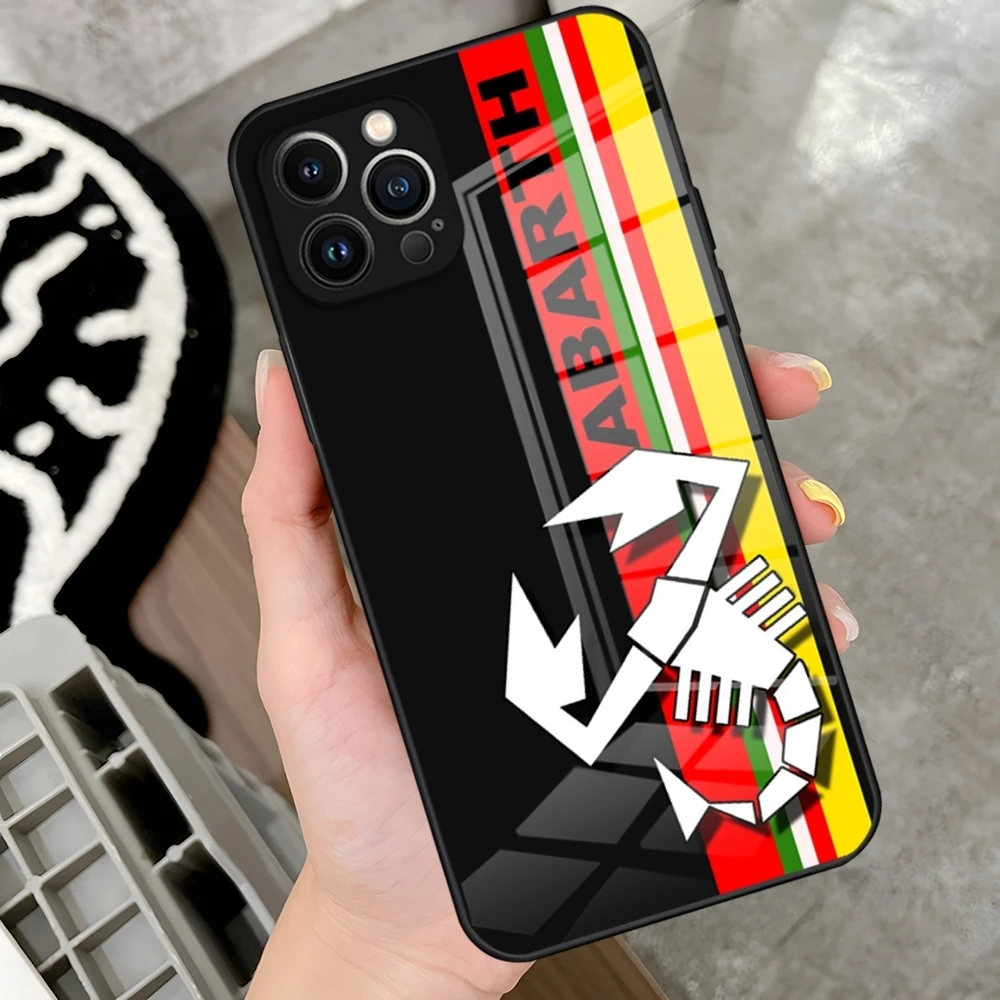 Итальянский автомобильный Abarth Новый чехол для телефона iPhone 15 Pro 14 13 12 11 Mini X XS XR Max 6 8
