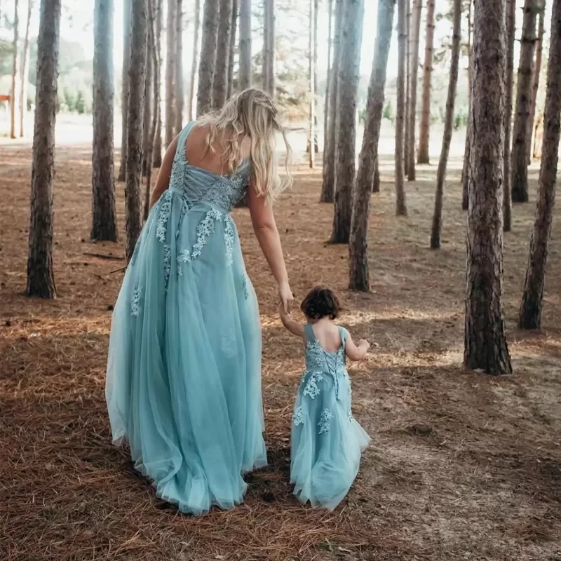 Платье принцессы для девочки милый Длинный Сарафан фиолетового цвета мамы и