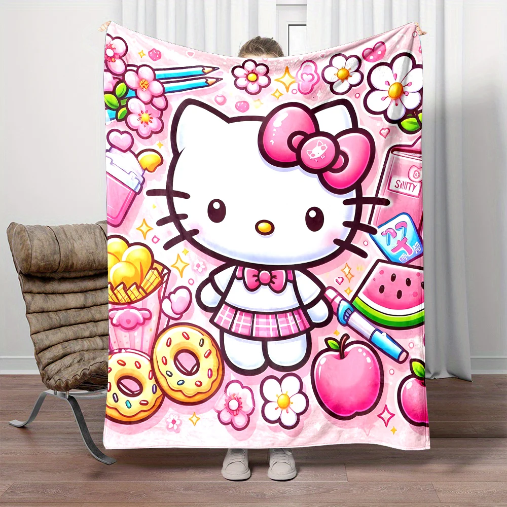 6-размерное одеяло Sanrio с рисунком Hello Kitty теплое мягкое пушистое для детей и