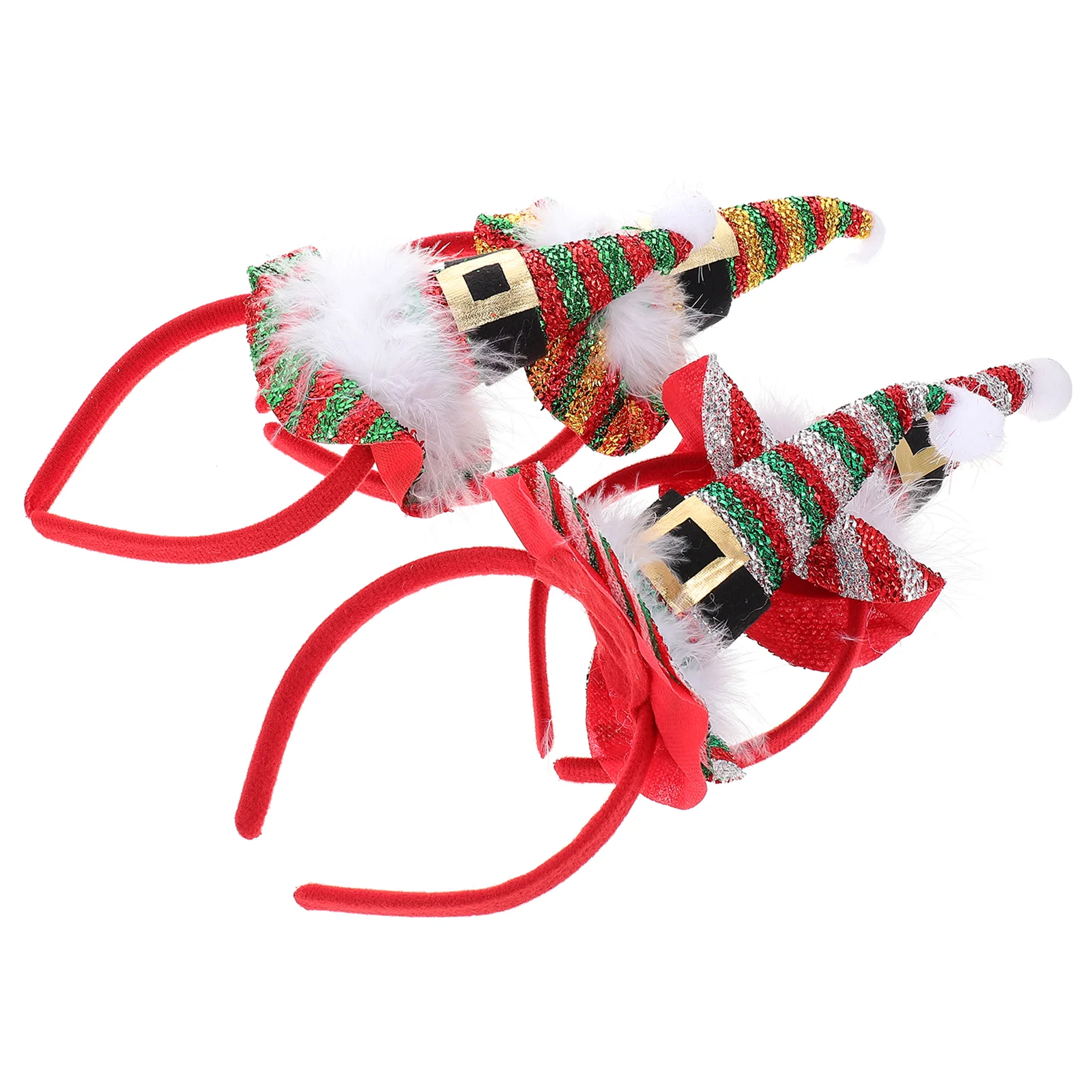 

4 шт. веселая Рождественская маленькая шляпа, повязки для волос, праздничная Рождественская маленькая шляпа, повязки на голову, аксессуары д...