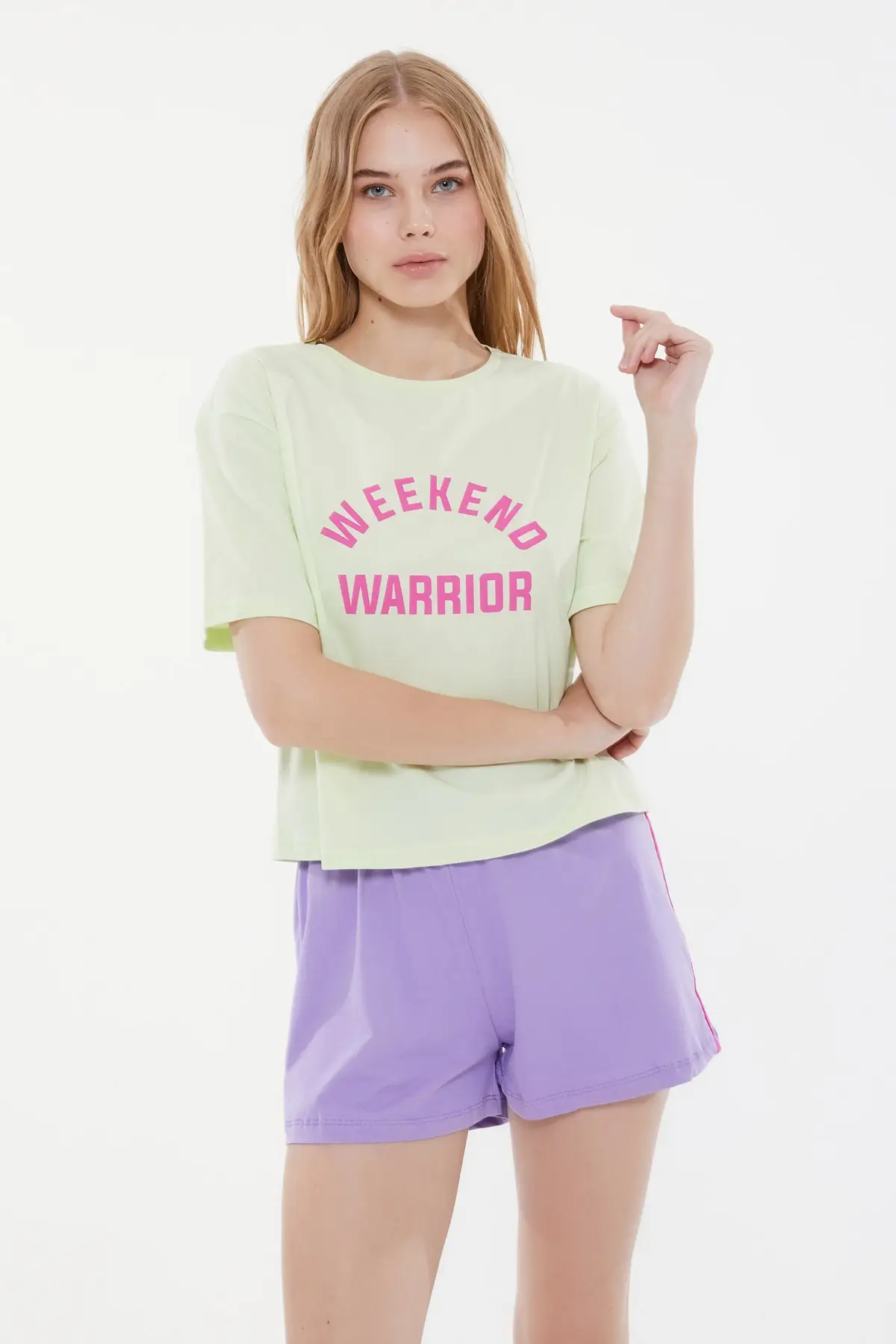 

Trendyol Printed Knitted Pajamas Set THMSS21PT1054