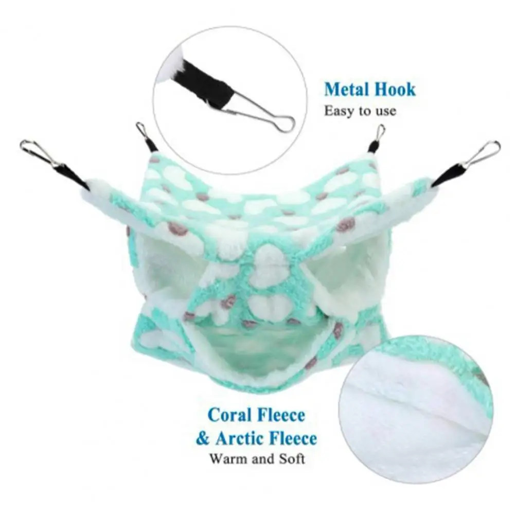 

2Pcs Squirrel House Large Space Hamster Nest Bed Winter Small Animal Nest Hammock Toy