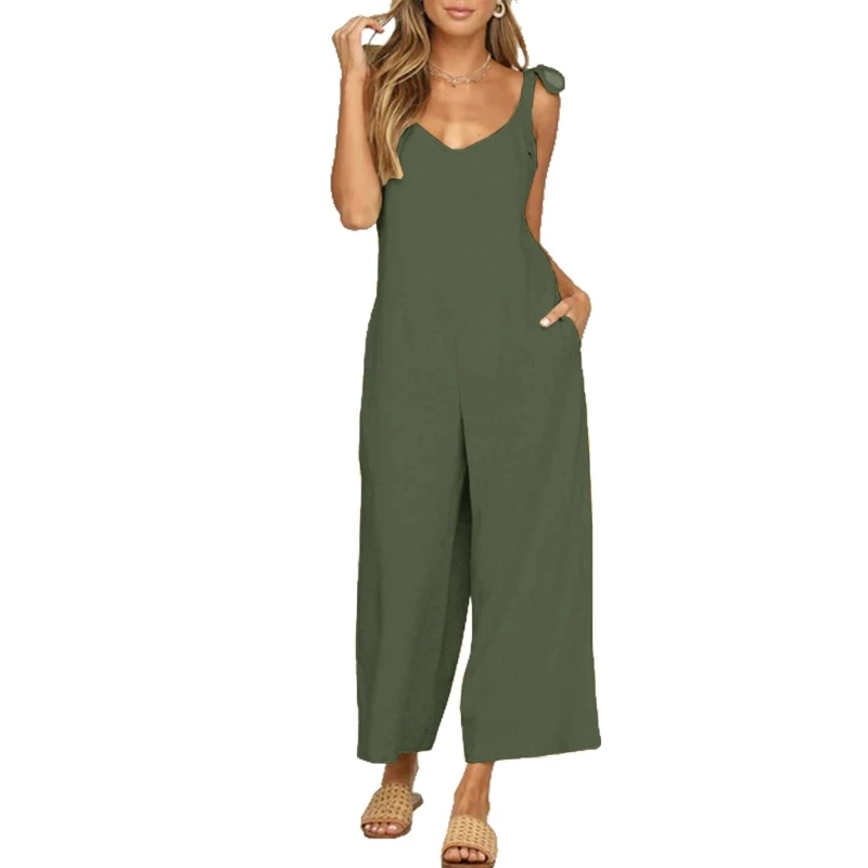 

Womens Casual Sleeveless Jumpsuit Summer Streetwear One Piece Pants Rompers