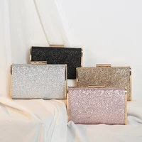 small weddings shiny bag women pink purse for ceremonies four colors box bling clutch bags for party
