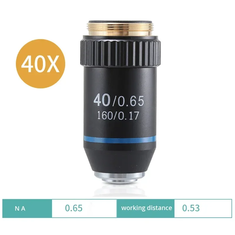 JLLSMCMGGX 195 ахроматический объектив для микроскопа 4X 10X 20X 40X 60X 100X
