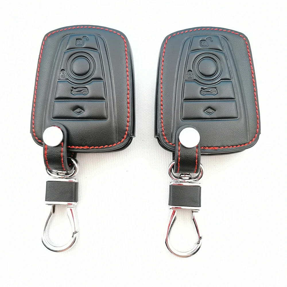 

High Quality Leather Key Case Cover For BMW i3 i8 Series 2014 2016 2017 3 Buttons Remote Smart Style Protect Shell Accessories