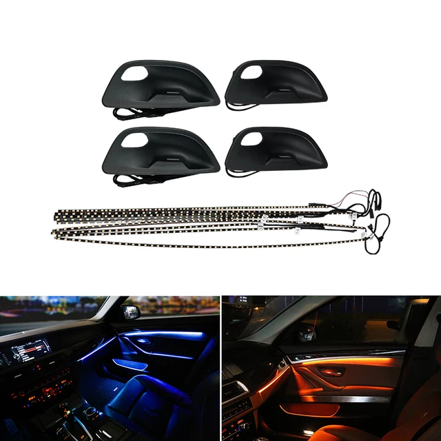 Car interior decorative led ambient door light stripes atmosphere light with 2 colors for bmw 5 series f10/f11/f18 2011-2017