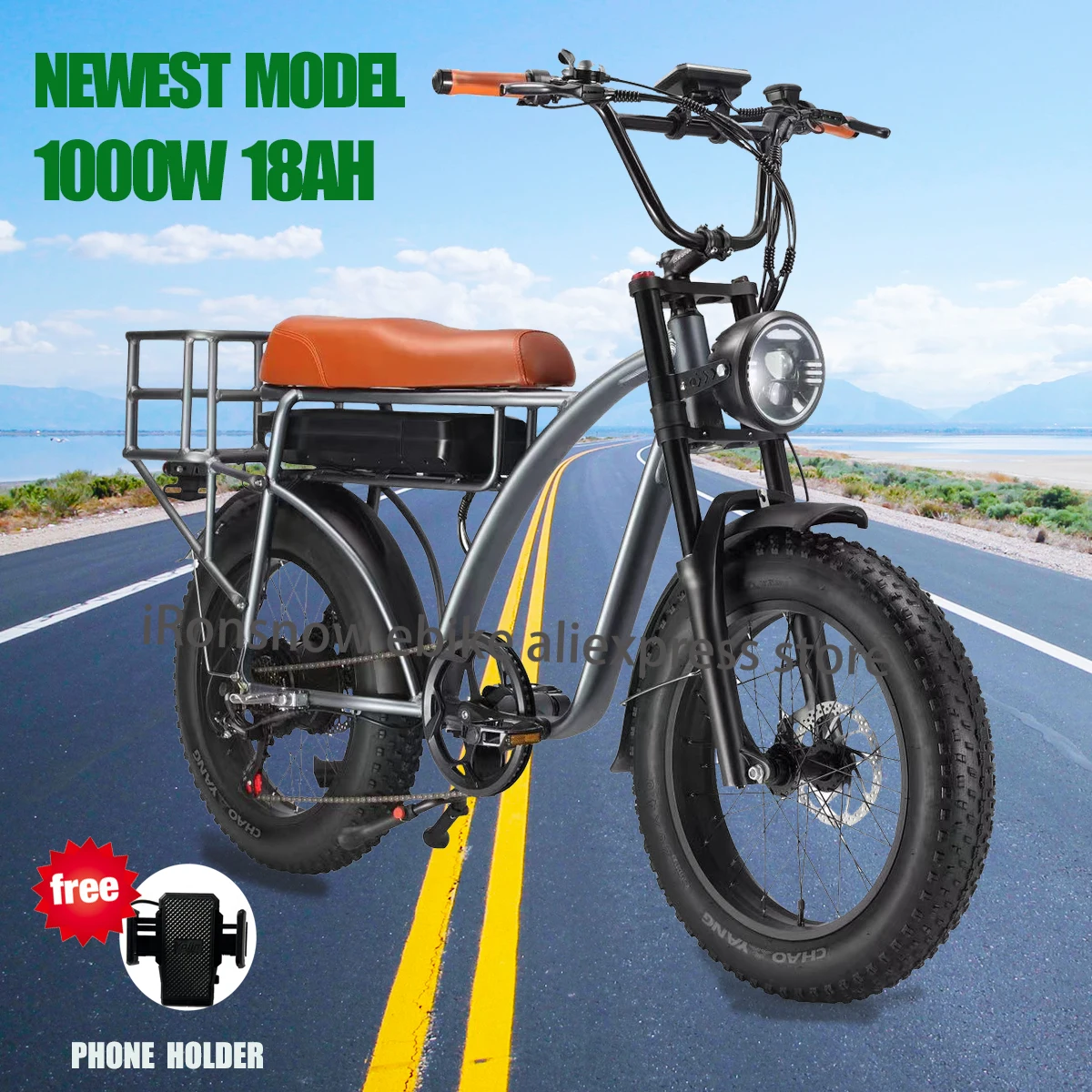 

Duty Free SMLRO Retro Cargo Ebike Electric Bike 48V 500W 1000W 18AH 7 Speed 20inch Fat Tire Motorcycle Retro Bicycle For Adults