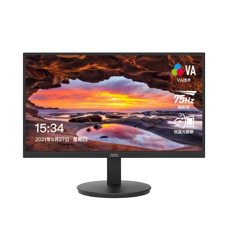 Фото AOC 24E11XHM 23,8-дюймовый широкий монитор Full HD VA Love Eye с низким синим светом без вспышки Офисный дисплей VGA Экран HDMI + VGA №3