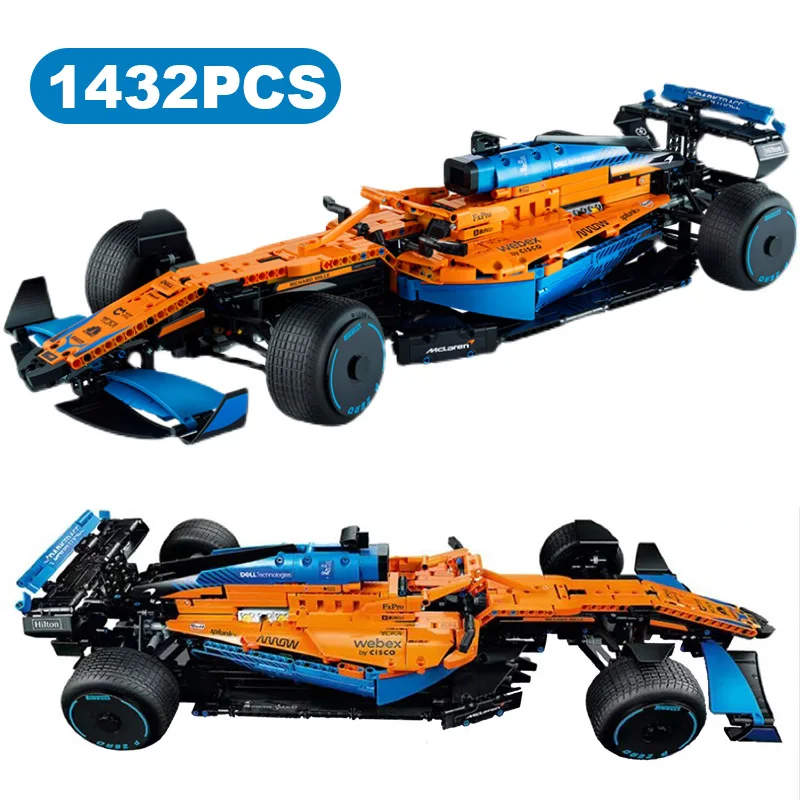

Technical McLarened F1 Formula 1 Supercar Race Car Model Building Blocks City 42141 Vehicle Kit Bricks Toy For Kid Children Gift