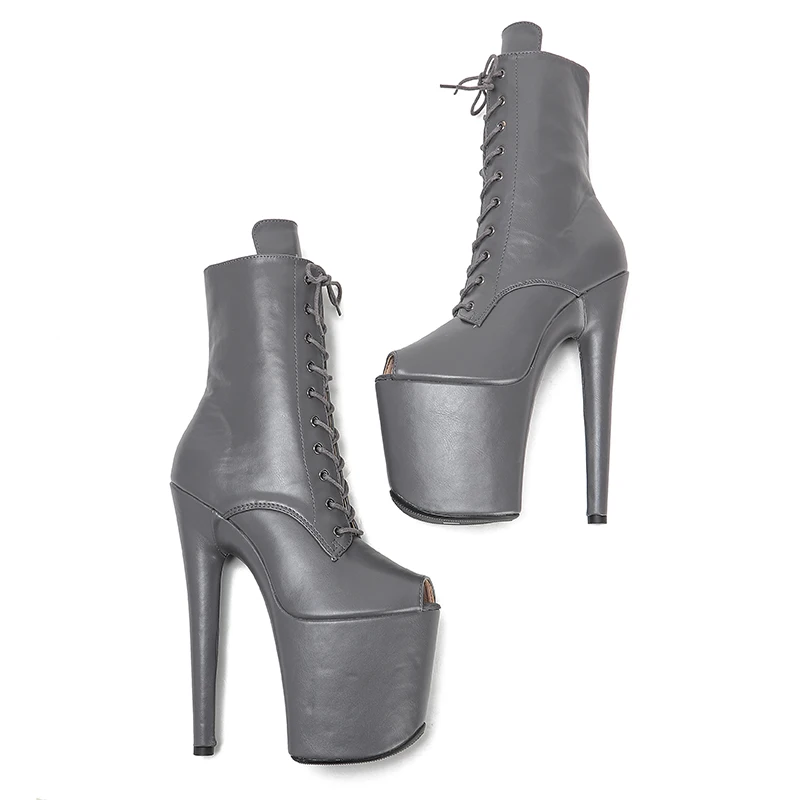 Leecabe 20cm/8inches PU upper   High Heel platform   Pole Dancing boots