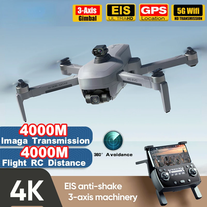 

NEW SG906 MAX2 Professional FPV EIS 4K Camera Drones with 3-Axis Gimbal 5G Brushless GPS Quadcopter Obstacle Avoidance BEAST 3E