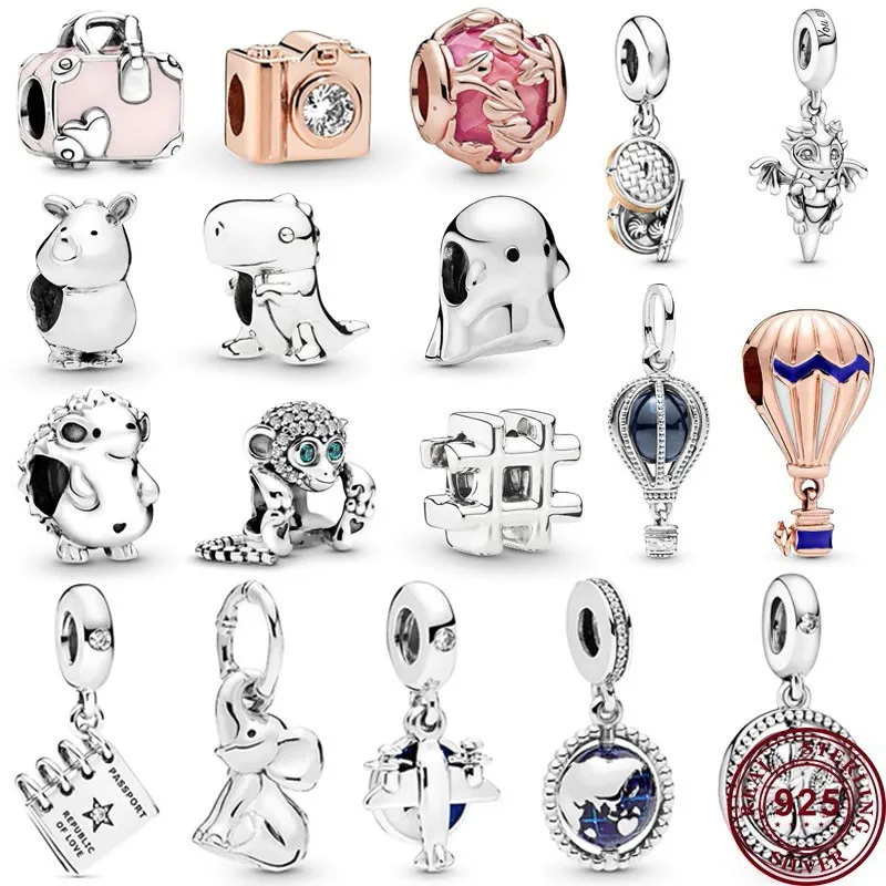 

New Hot 925 Silver Exquisite Balloon Lovely Animal Earth Beads Suitable For Women Original Bracelet High Quality Pendant Jewelry