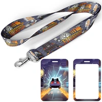 c2544 back to the future lanyard for keychain id card cover pass student mobile phone usb badge holder key ring accessories
