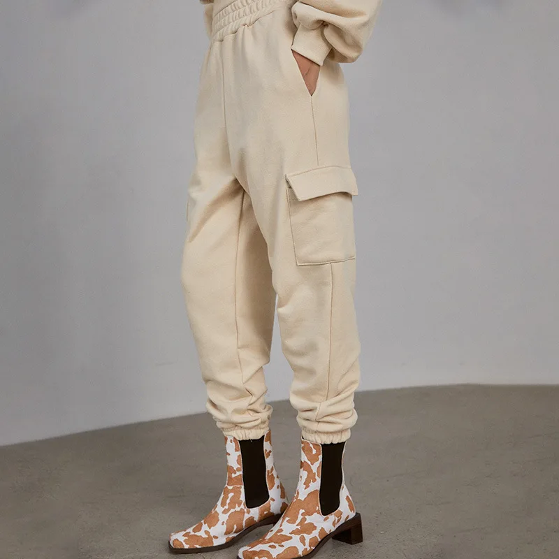 Autumn New Women Set Casual Solid Outfits 2021 Running Suit Hoodies Oversize Loose Tracksuits 2 Pieces Fashion Streetwear Suit