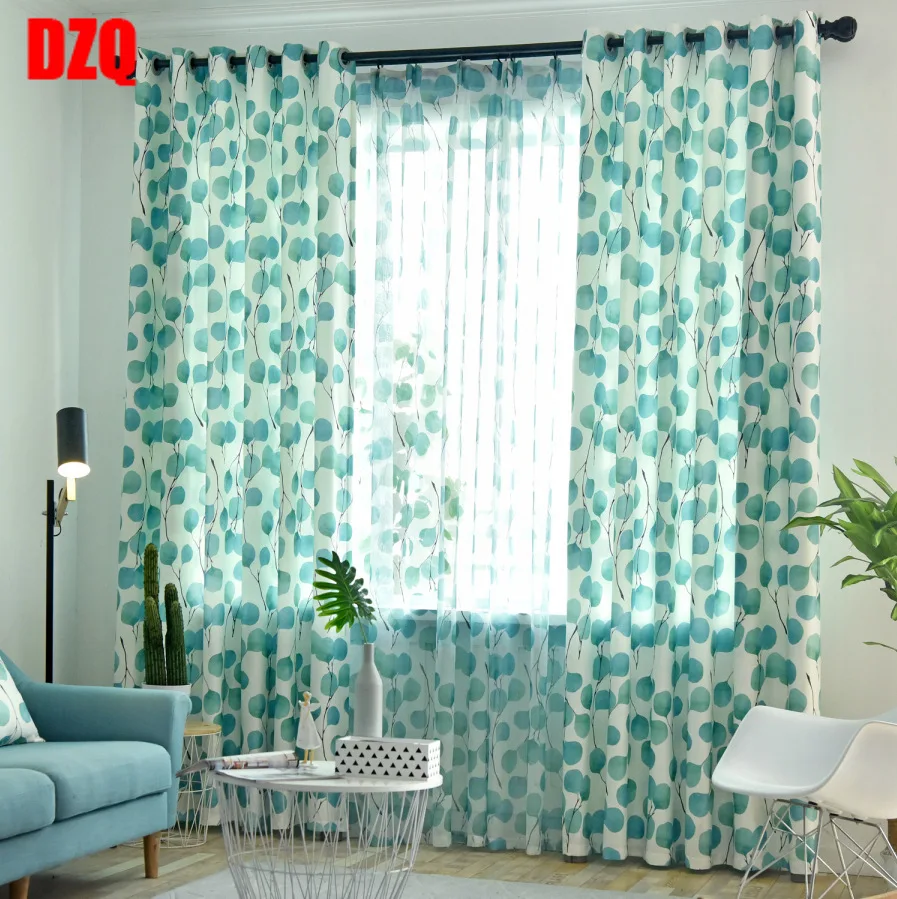 

Затенение листьев в скандинавском стиле готовые занавески для спальни для гостиной Детские плотные занавески