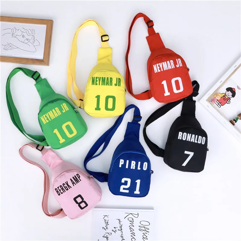 

022 New Children's Printed Letters Cute Cartoon Chest Bag Slung Shoulder Bag