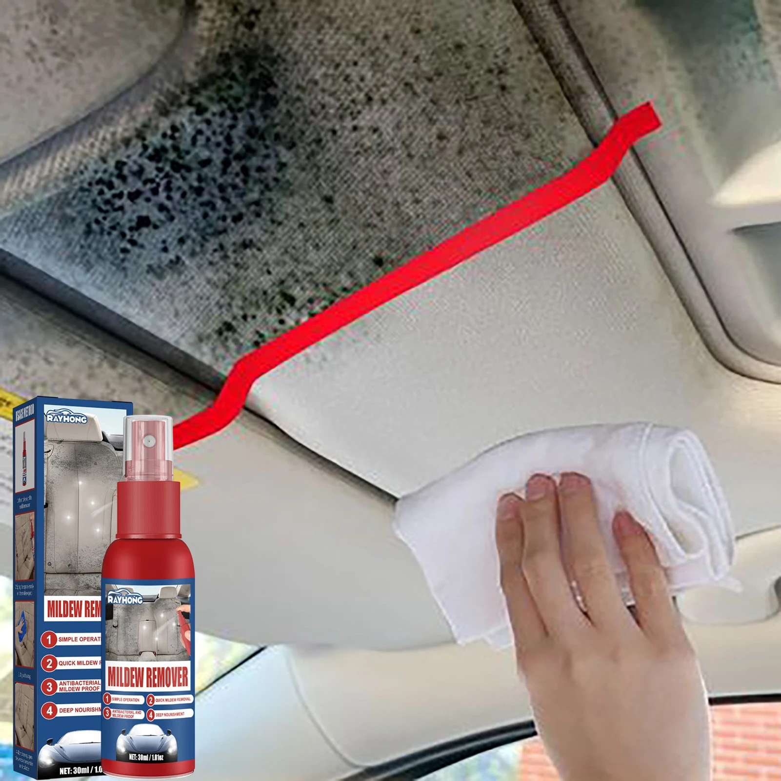 

Car Interior Cleaner Car Mold Remover Car Upholstery Seats Foot Mats Headliner Mold Removal Cleaning And Maintenance Spray
