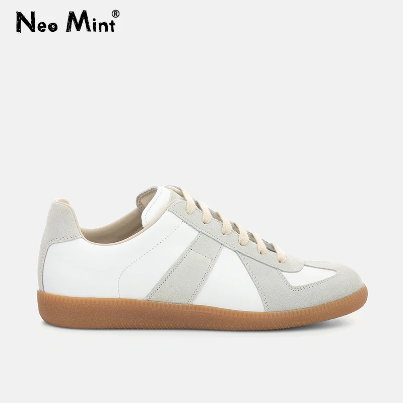 

Women's Genuine Leather Suede Sneakers Luxury Designer German Trainers for Female Flat Skateboard Shoes