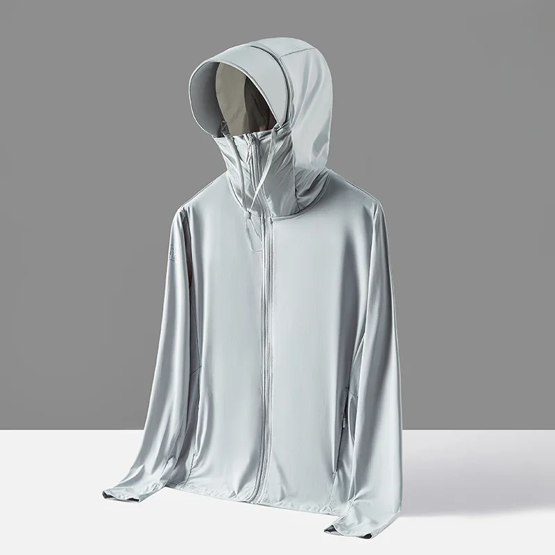 Летние мужские пальто с защитой от ультрафиолета UPF 50+ защита солнца капюшоном