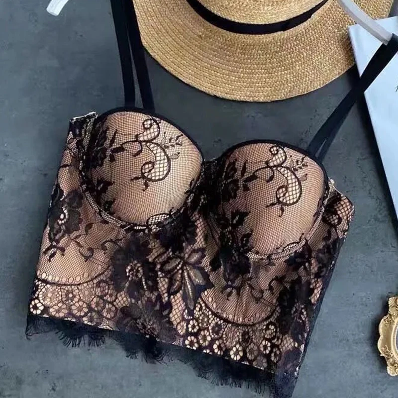 

Bustiers Soft Lace Corset for Women Mujer Gothic Push Up panochas Summer Elegant Luxury Evening Bustier Espartilho Lingerie
