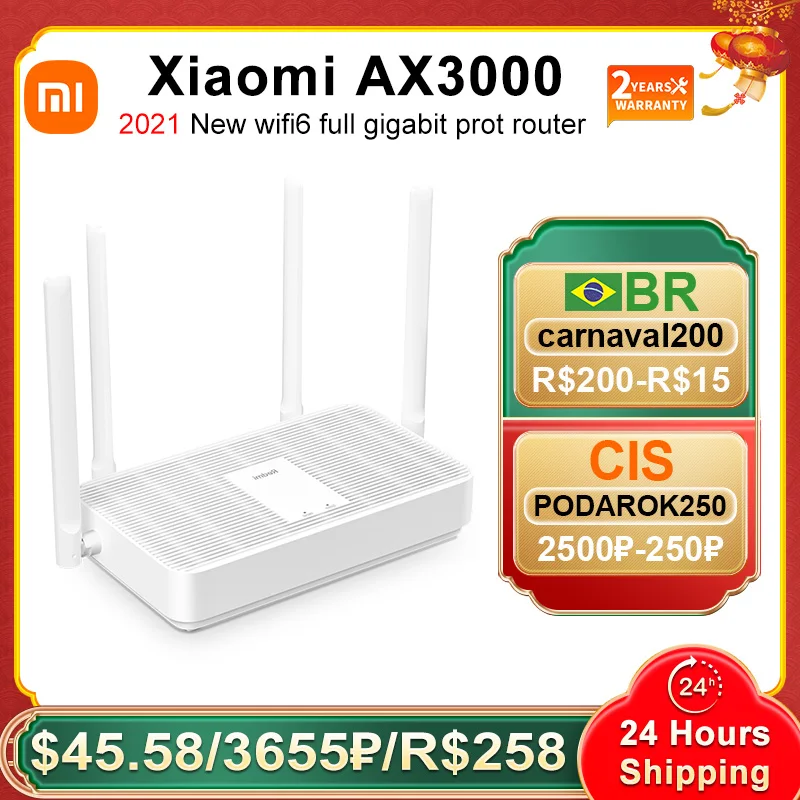 [RU Stock]Xiaomi Redmi Ax3000 Wifi роутер усилитель сигнала ретранслятор Расширенный